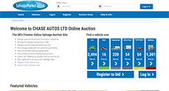 Desktop Screenshot of chaseautos.salvagemarket.co.uk